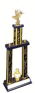 DPSS-743G Bull Riding Trophy with two posts