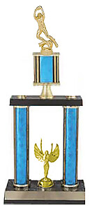 DPSRR SERIES Double Post with Stack & Riser Football Trophy
