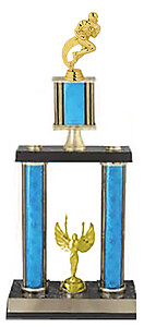DPSSR SERIES Double Post with Stack & Riser Football Trophy