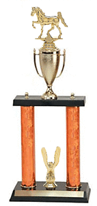 DPC-711G Gaited Horse Trophy with two posts