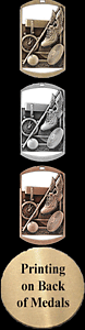 DT217 Dog Tag Track and Field Medal with Six Pricing Options