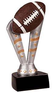 Fanfare Resin Football Trophies FFR103-203 with two size options