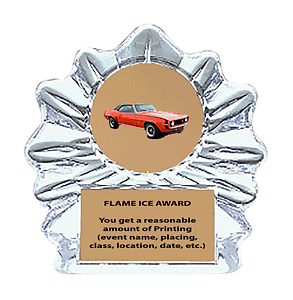 Flame Ice Car Show Trophy