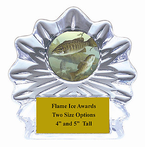 Flame Acrylic Fishing Trophy