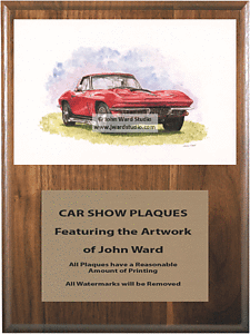 Corvette Plaques with the beautiful images of artist John Ward