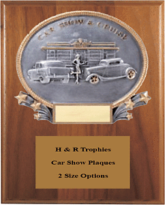 Car Show and Cruise Plaques, Two Size Options