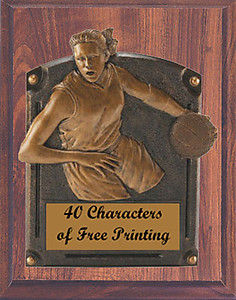 Legend of Fame Girls Basketball Mounted on a Plaque