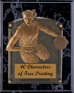Legend of Fame Girls Basketball Mounted on a Plaque