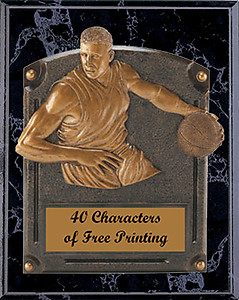 Legend of Fame Boys Basketball Mounted on a Plaque