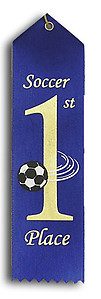 Pre-Printed Soccer Ribbons will Ship Same or Next Day