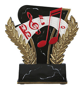 Resin Music Note Trophy Statue MWR109