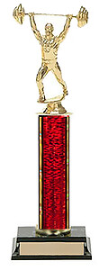 Weightlifter Trophy, 8-18 inches tall.
