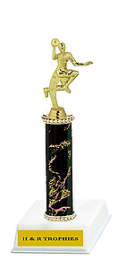 Boys Going For The Layup Youth Basketball Trophies