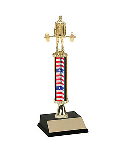Weightlifter Trophies 10-18 inches tall, with column riser 