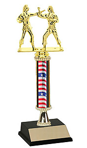 R1R-80965 Female Karate Trophies from 10 to 18 inches Tall