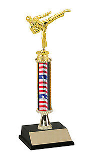 R1R-9410 Male Karate Trophies from 10 to 18 inches Tall