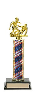 Boys' Action Soccer Trophies, R1 series- 8-18 inches tall