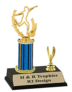 Silhouette Non-Gender Soccer Trophies, R2-90435 8-18 inches tall with Trim