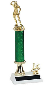 Female Bodybuilder Trophies 10-18 inches tall, with riser and side trim