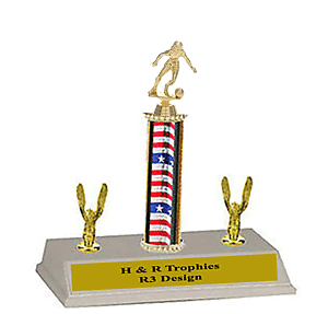Girls' Soccer Trophies, R3 Style 8-18 inches tall