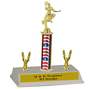 R3 Boys Going For The Layup Youth Basketball Trophies