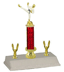 R3R-80155CL Male Karate Trophies from 10 to 18 inches Tall