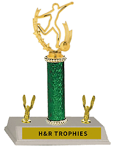 Silhouette Non-Gender Soccer Trophies, R3-90435 8-18 inches tall with Double Trim Trim