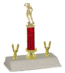 Female Bodybuilder Trophies 10-18 inches tall, with riser and double trim