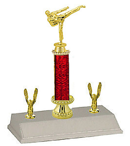 R3R-9411 Female Karate Trophies from 10 to 18 inches Tall