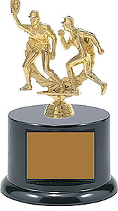 Action Baseball Trophy with Raised Base