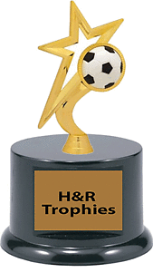 Gender Neutral Shooting Star Soccer Trophy, 