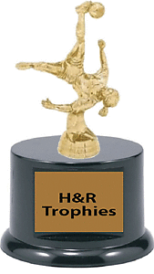 Female Bicycle Kick Soccer Trophy