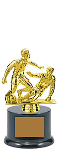Male Double Action Soccer Trophies,