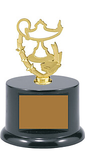 Raised Base Academic Trophy, lamp of knowledge, public speaking, drama, bullseye academics, spelling or math bee, and male and female graduates. Raised Base Academic Trophy, lamp of knowledge, public speaking, drama, bullseye academics, spelling or math bee, and male and female graduates.