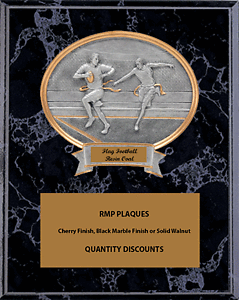 Mounted Legend Oval Flag Football Plaques