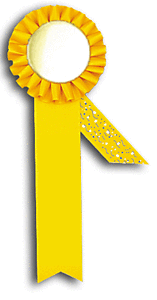 TR151  4 X 9 inches Beagle Field Trial Rosette Ribbon 