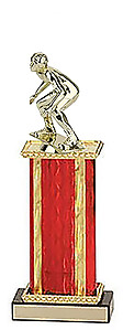 Female Wrestling Trophy, 8-18 inches tall.