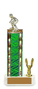 Female Wrestling Trophy, 8-18 inches tall., with trim