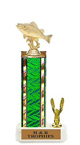 Crappie - Perch Fishing Trophy with heights of 8-18 inches