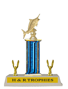 Marlin Fishing Trophy with Double Trim
