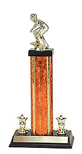 Male Wrestling Trophy, 8-18 inches tall., with extra trim