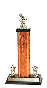 Female Wrestling Trophy, 8-18 inches tall., with extra trim