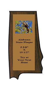 Plaque in shape of the state of Alabama