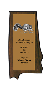 Plaque in shape of the state of Alabama