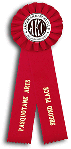 TR172  3.5 X 10 inches Pointer or Retriever Field Trial Rosette Ribbon 