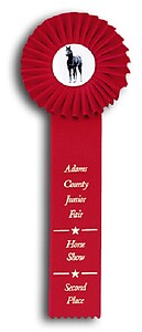 TR50FT1 Measures 4 X 12 inches Field Trial or Dog Show Rosette Ribbon 
