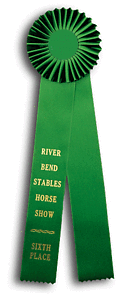 TR57  4 X 15 inches Pointer or Retriever Field Trial Rosette Ribbon 