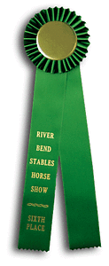 TR57FT2 Measures 4 X 15 inches Dog Show or Field Trial Rosette Ribbon 