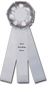 TR80FT a 4 X 12 inches Dog Show or Field Trial Rosette Ribbon 