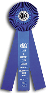 TR88  5.5 X 16 inches Pointer or Retriever Field Trial Rosette Ribbon 